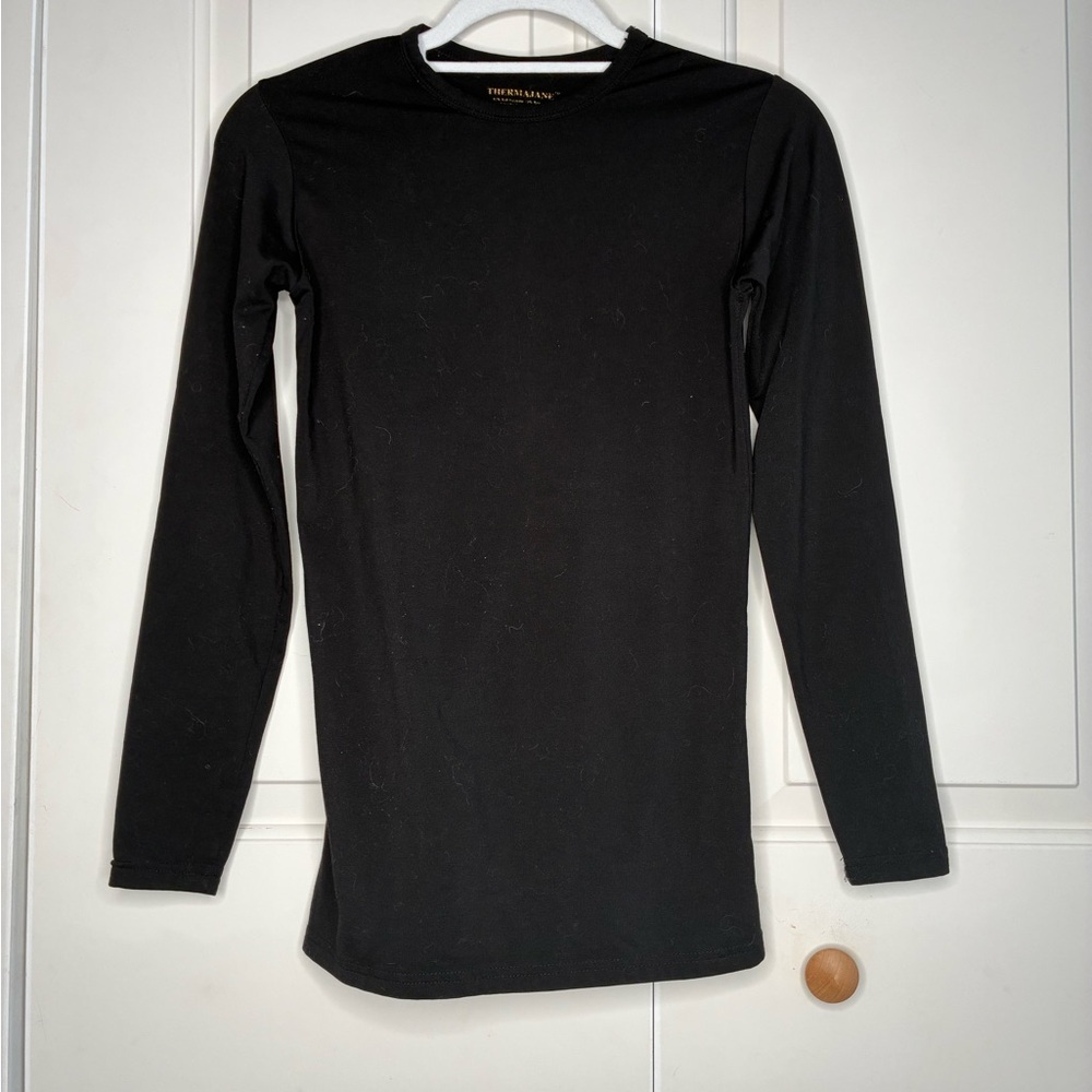 Thermajane Black Long Sleeve Top